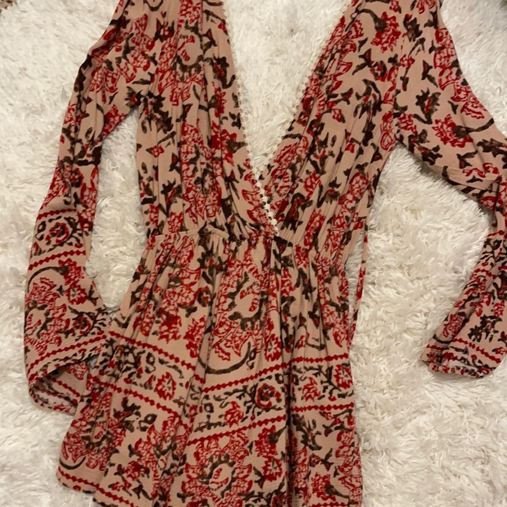 Beautiful Blush Bohemian Patterned Romper